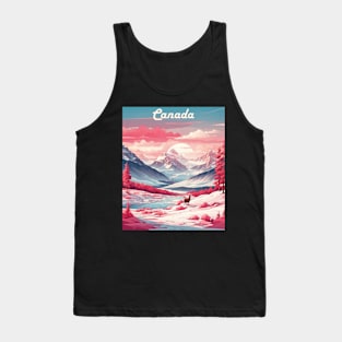 Canada Valentine's Day Vintage Retro Outdoors Tank Top